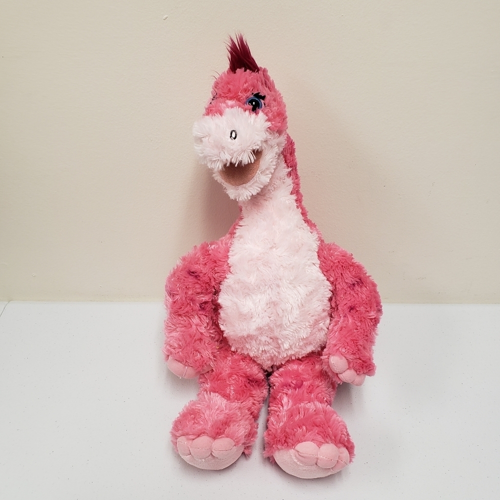 Build a Bear 20" Apatosaurus Pink Dinosaur 2011 Stuffed Animal Plush